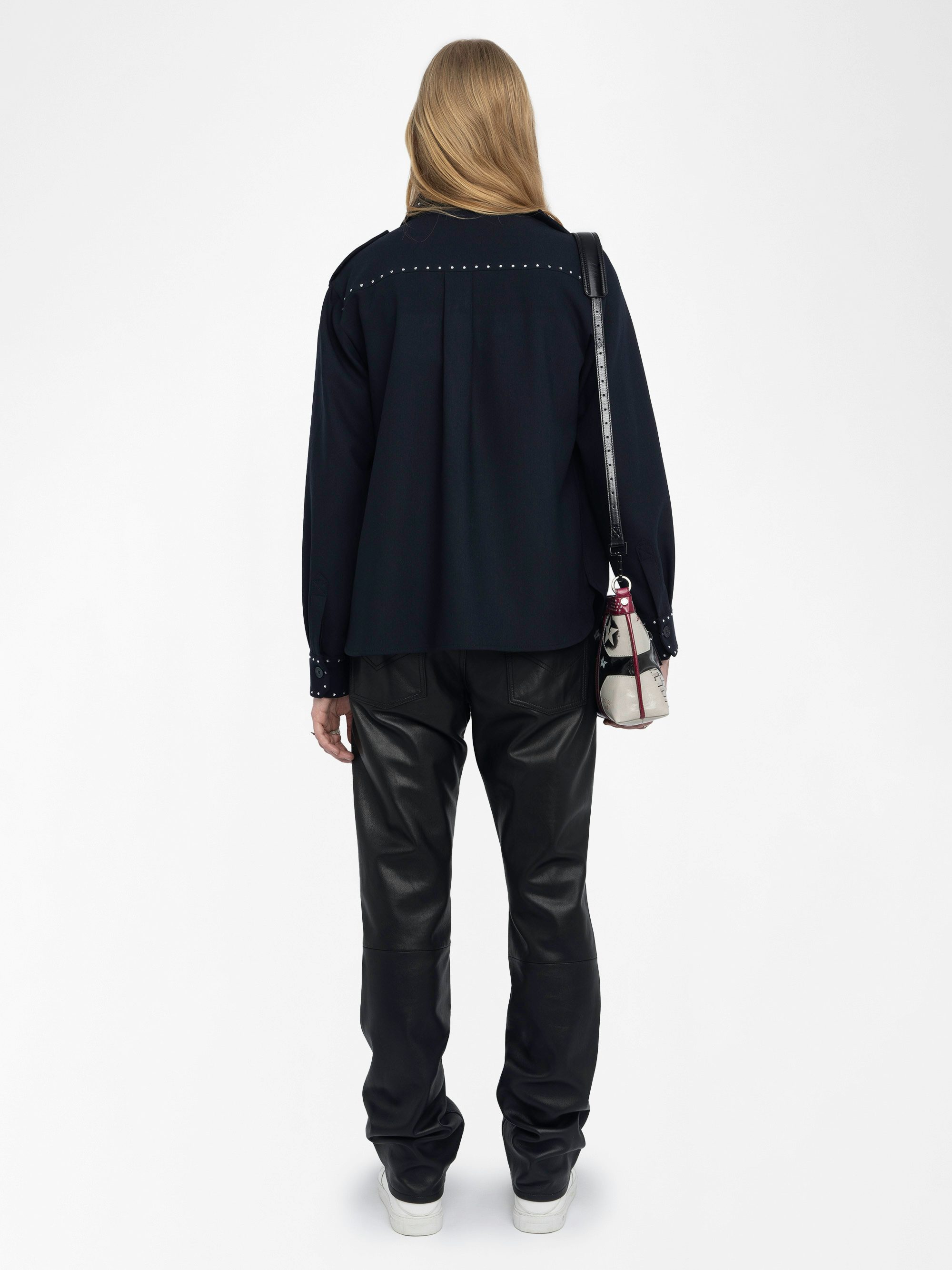 Taskam Overshirt - Tailored overshirt with rhinestones.